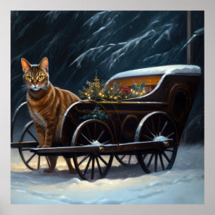 Abyssinian Snowy Sleigh Ride Christmas Decor