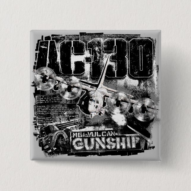AC-130 15 CM SQUARE BADGE (Front)