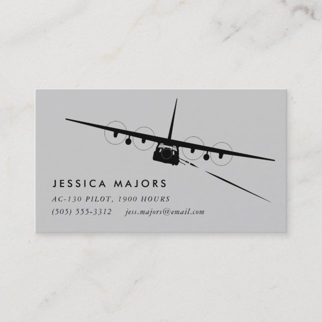AC-130 Pilot and Crew Business Card (Front)