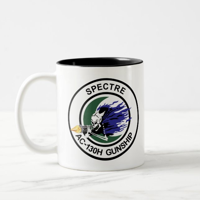 AC-130H Spectre Gunship.PNG Two-Tone Coffee Mug (Left)