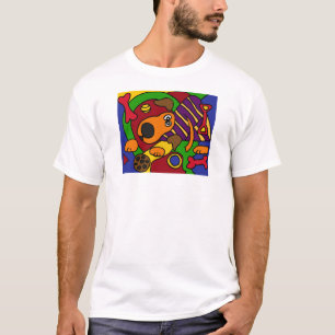 AC- Awesome Dog Cubist Art T-Shirt
