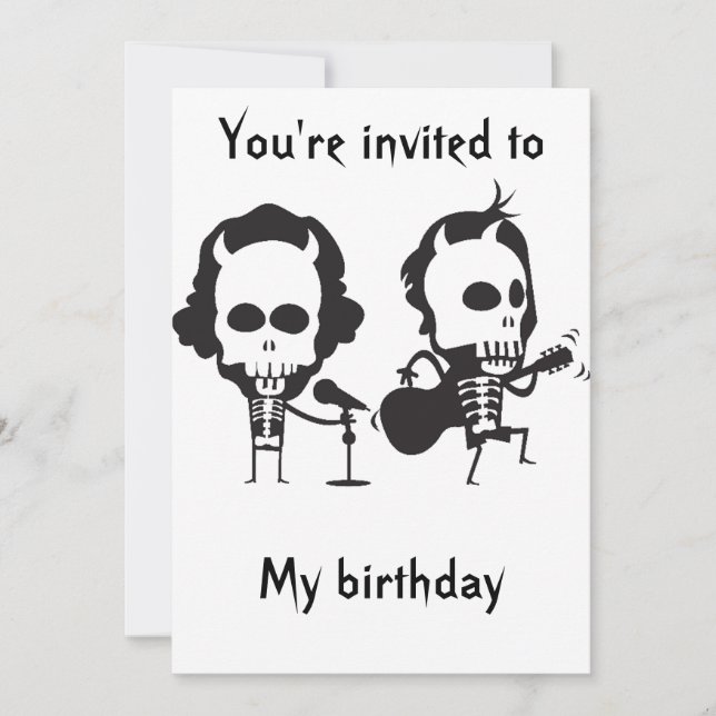 AC/DC birthday Invitation (Front)