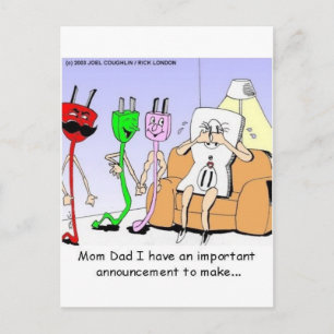 AC/DC Wiring Funny Relationship Gay/Lesbian Gifts Postcard