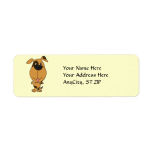 AC- Happy Dog Address Labels. Return Address Label