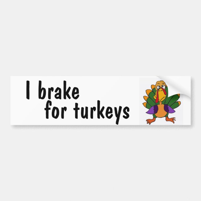 AC- I brake for turkeys bumper sticker (Front)