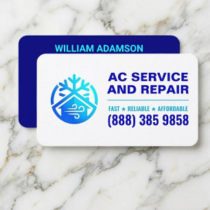 AC Installation Repair Service   Air Conditioning Business Card