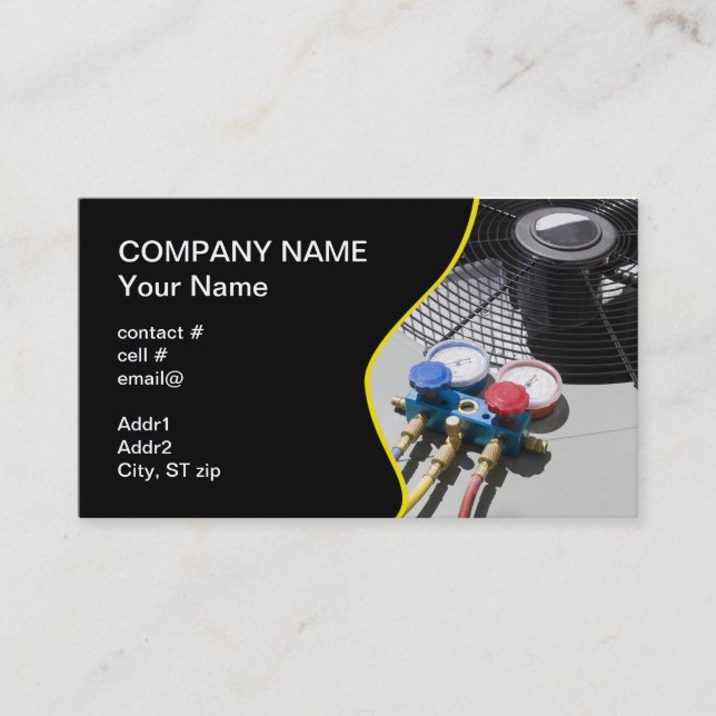 AC maintenance Business Card (Front)