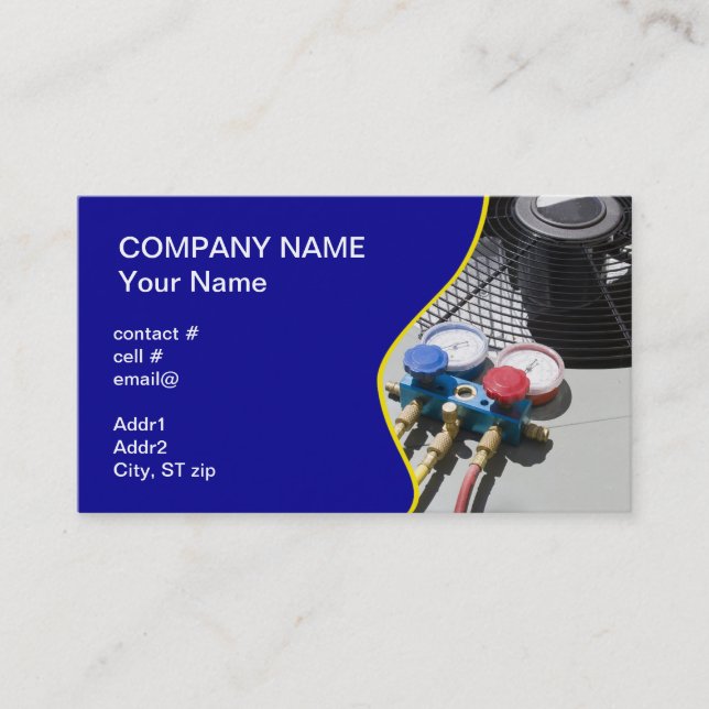 AC maintenance Business Card (Front)