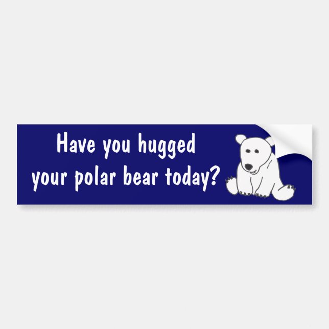 AC- Polar Bear Hug Bumper Sticker (Front)