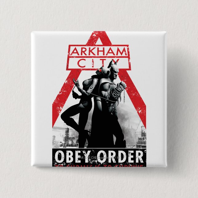 AC Propaganda - Obey/To Submit Is To Survive 15 Cm Square Badge (Front)