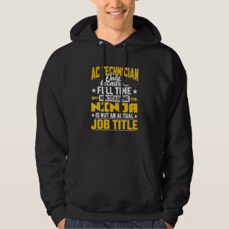 Ac Technician Job Title Air Conditioning Mechanic Hoodie