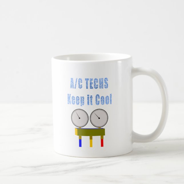 AC Techs Keep it Cool.png Coffee Mug (Right)