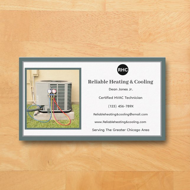 AC Unit Heating Cooling Hvac Business Card (Ac Business Card )