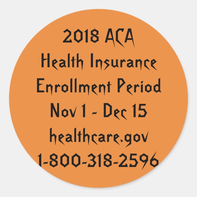 ACA Enrolment Stickers – Halloween Horror (Front)