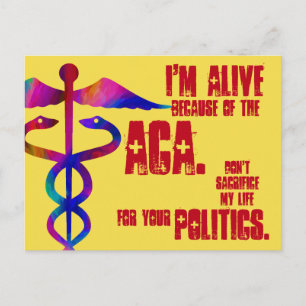 ACA My Life Your Politics Postcard