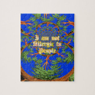 Acacia Alchemy: I Am Not Allergic to People Art  Jigsaw Puzzle