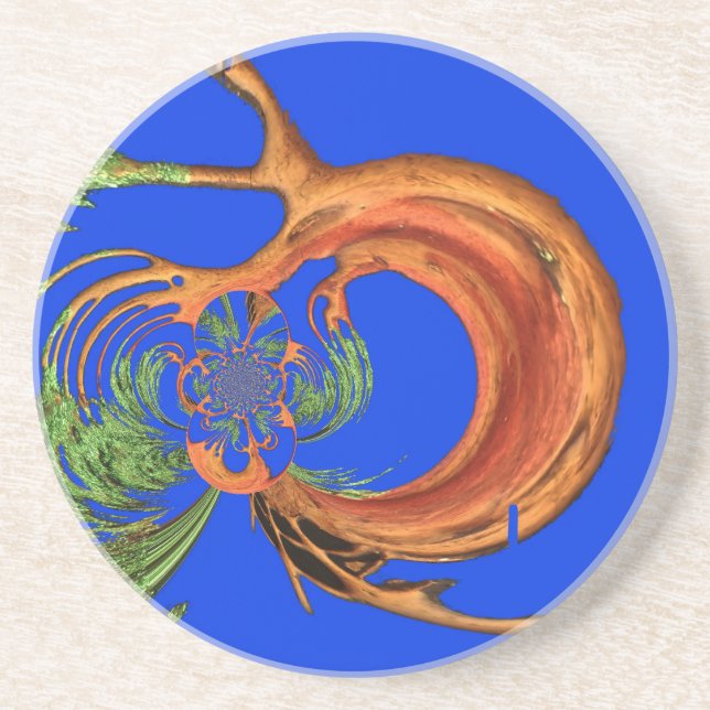Acacia Circle Art Print Coaster (Front)
