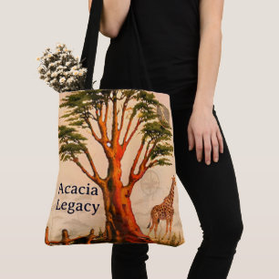 Acacia Legacy™: Acacia Tree Giraffe Premium Mara Tote Bag
