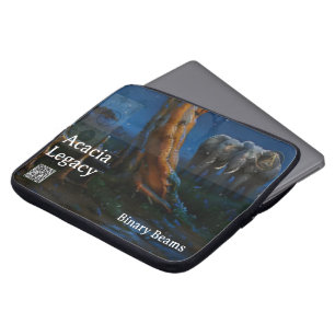 Acacia Legacy™: Moonlight Binary Beams   Mara safa Laptop Sleeve