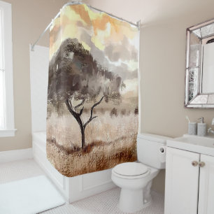 Acacia Tree Africa Custom Shower Curtain