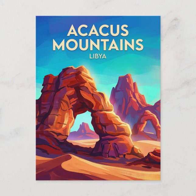 Acacus Mountains, Tadrart Acacus Libya Postcard (Front)