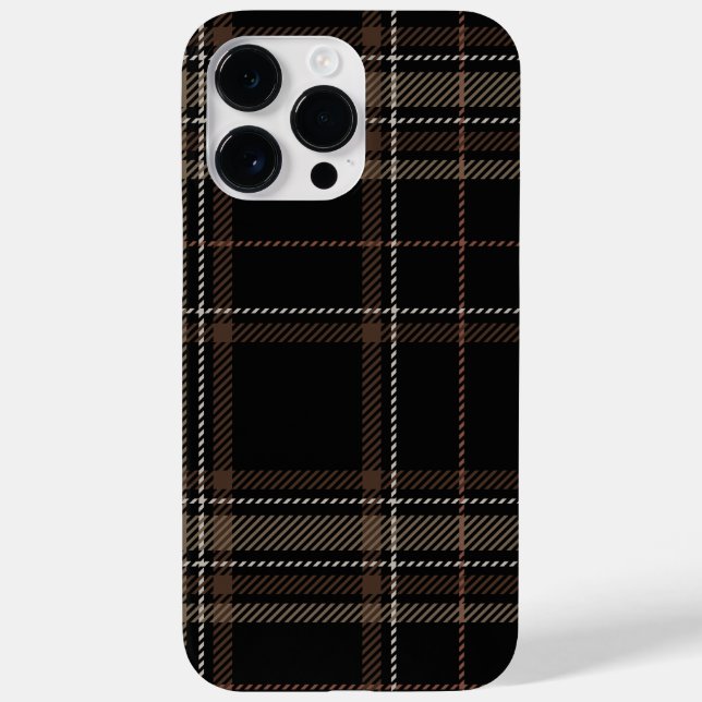 Academia Black Plaid Case-Mate iPhone Case (Back)