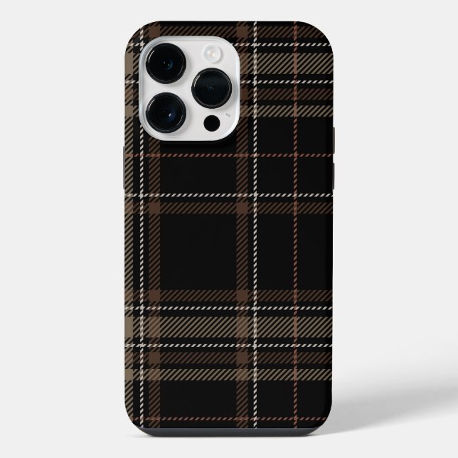 Academia Black Plaid iPhone Case (Back)