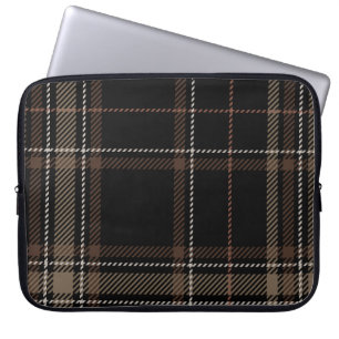 Academia Black Plaid Laptop Sleeve
