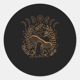 Academia Goblincore Cottagecore Aesthetic Witchy M Classic Round Sticker