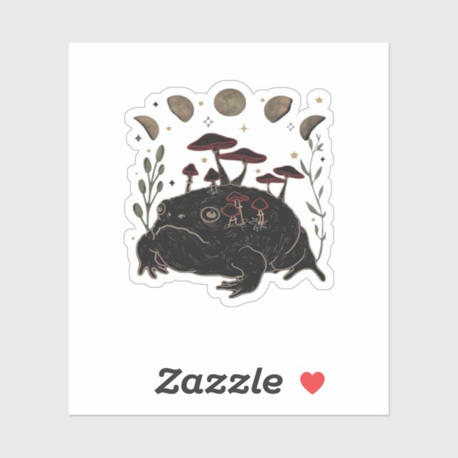 Academia Moon Witchy Goblincore Aesthetic Frog Cla (Sheet)
