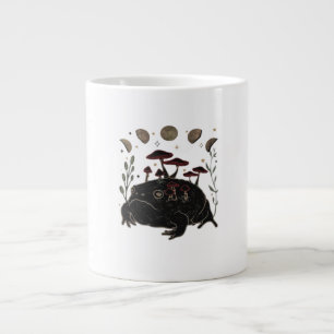 Academia Moon Witchy Goblincore Aesthetic Frog Cla Large Coffee Mug