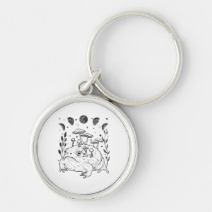 Academia Moon Witchy Goblincore Aesthetic Frog Key Ring