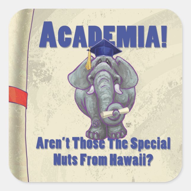 Academia Scroll Square Sticker (Front)