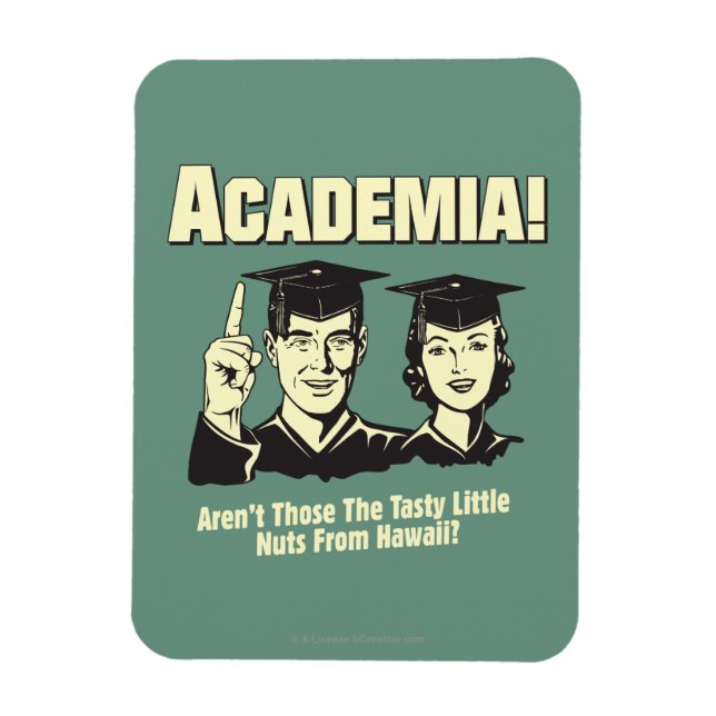 Academia: Tasty Nuts From Hawaii Magnet (Vertical)