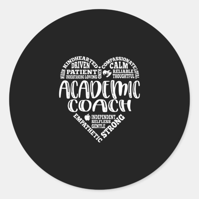 Academic coach, Instructional coach Classic Round Sticker (Front)