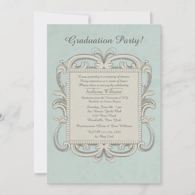 Academic Frame Graduation Invitation (Front)