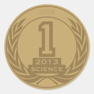 Academic Gold Medal Classic Round Sticker