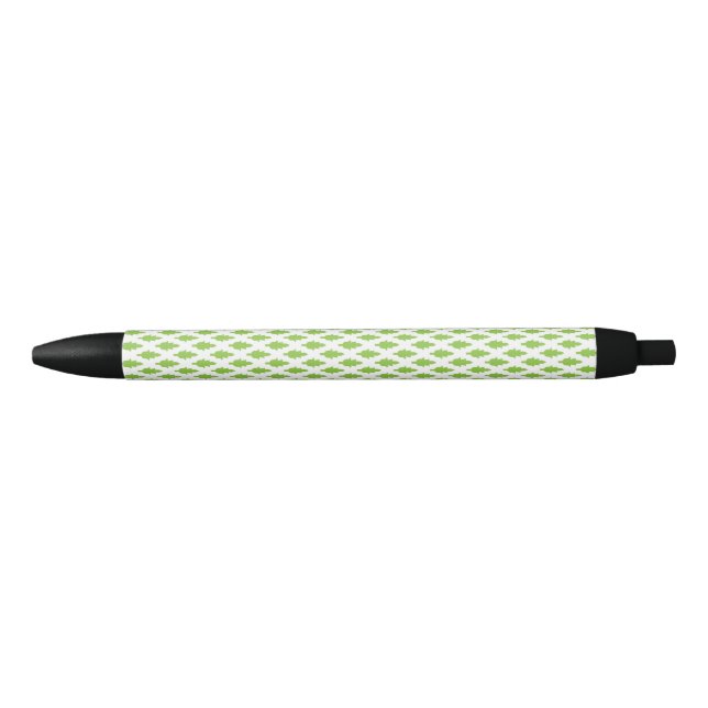 Academic Green Pattern for Success Black Ink Pen (Front)