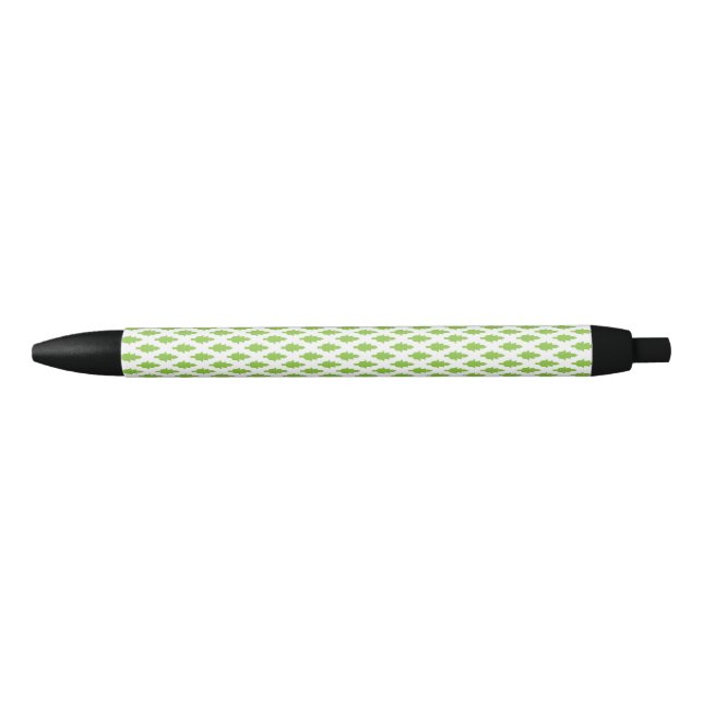 Academic Green Pattern for Success Black Ink Pen (Front)
