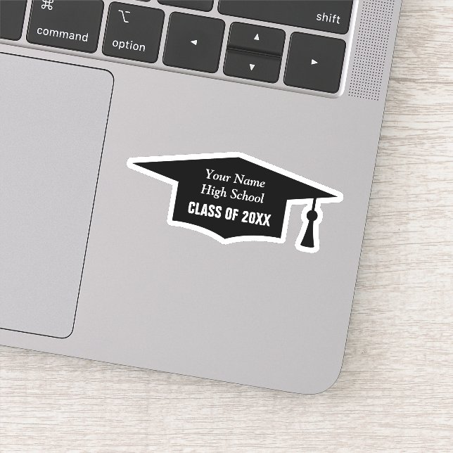 Academic tassel cap logo graduation class vinyl (Detail)