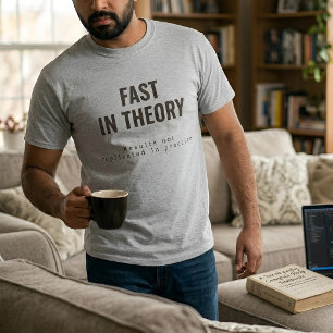 Academic Text Fast In Theory Custom Light T-Shirt