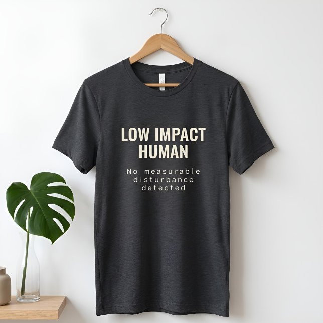 Academic Text | Low Impact Human | Dark Tri-Blend Shirt (Styled Shot)