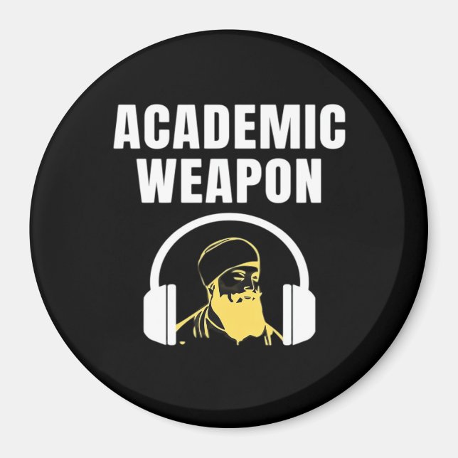 Academic Weapon - Inspirational Classic Funny Magnet (Front)