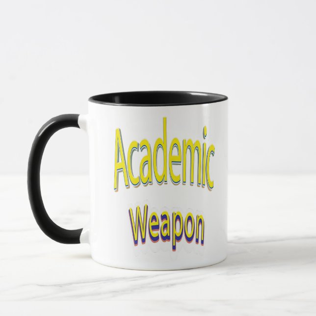 Academic Weapon Inspirational Quote, Back To Schoo Mug (Left)