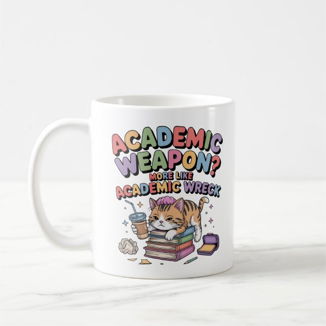 Academic Weapon? More Like Academic Wreck Coffee Mug (Left)
