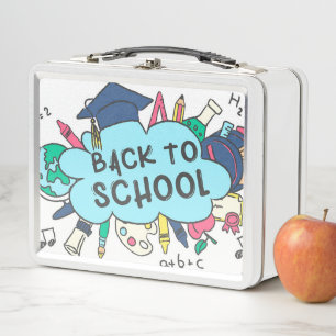 Academics Study Concept Metal Lunch Box