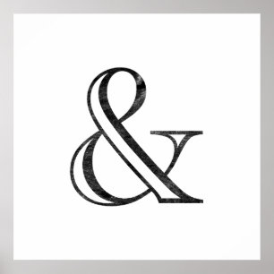 Academy Engraved Ampersand Black Poster