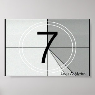 Academy Leader Clip Frame 7 Poster