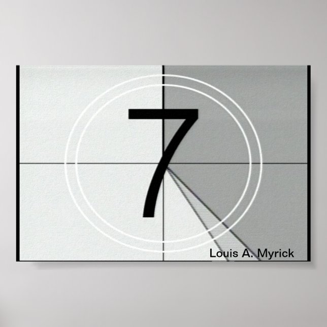 Academy Leader Clip Frame 7 Poster (Front)