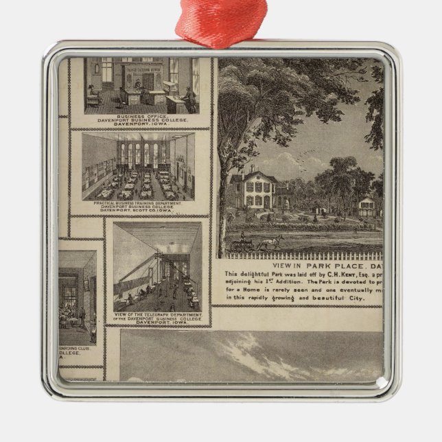 Academy of the Immaculate Conception Metal Tree Decoration (Front)